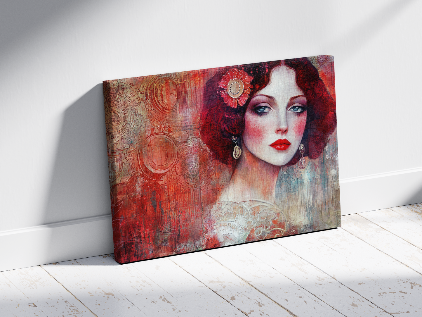 Crimson Elegance Canvas Print