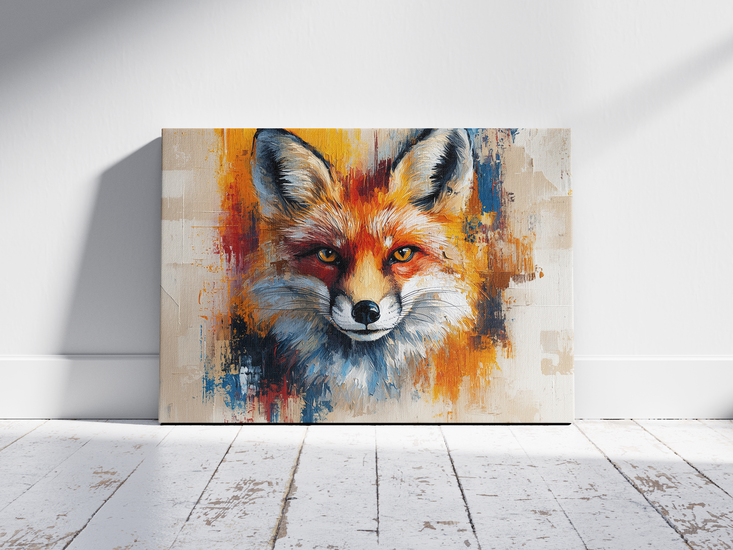 Aquarell-Fuchs-Leinwanddruck