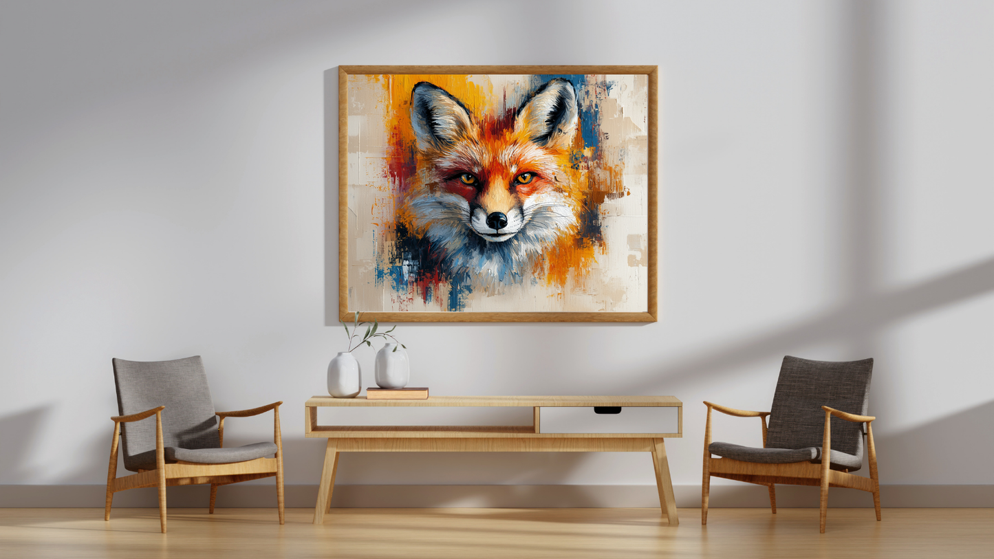 Aquarell-Fuchs-Leinwanddruck
