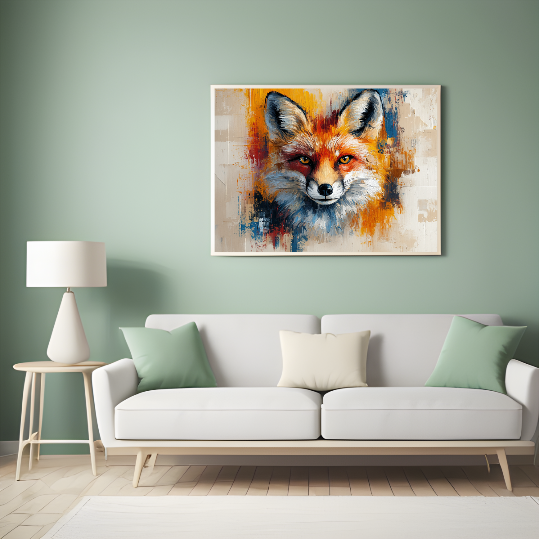 Aquarell-Fuchs-Leinwanddruck