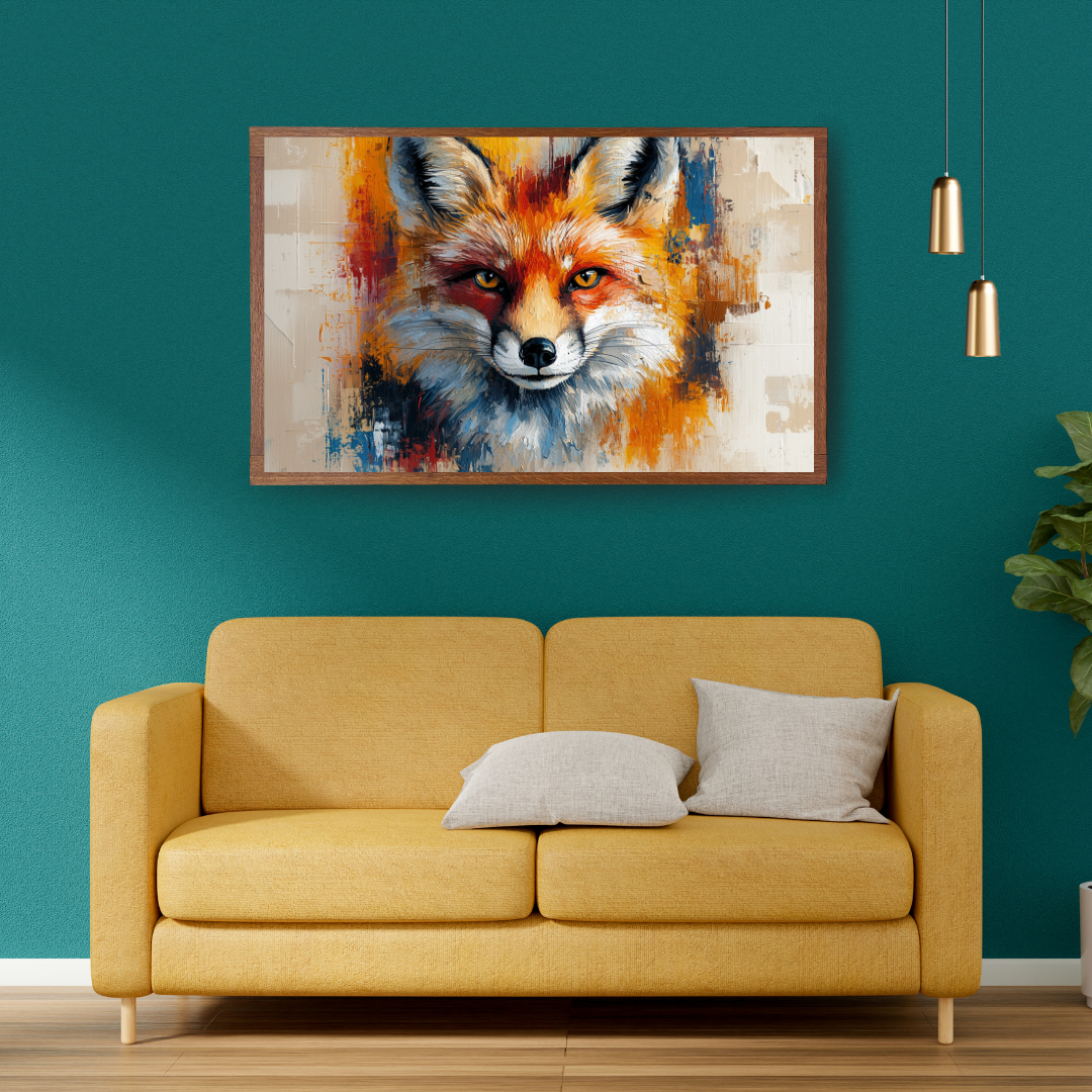 Aquarell-Fuchs-Leinwanddruck