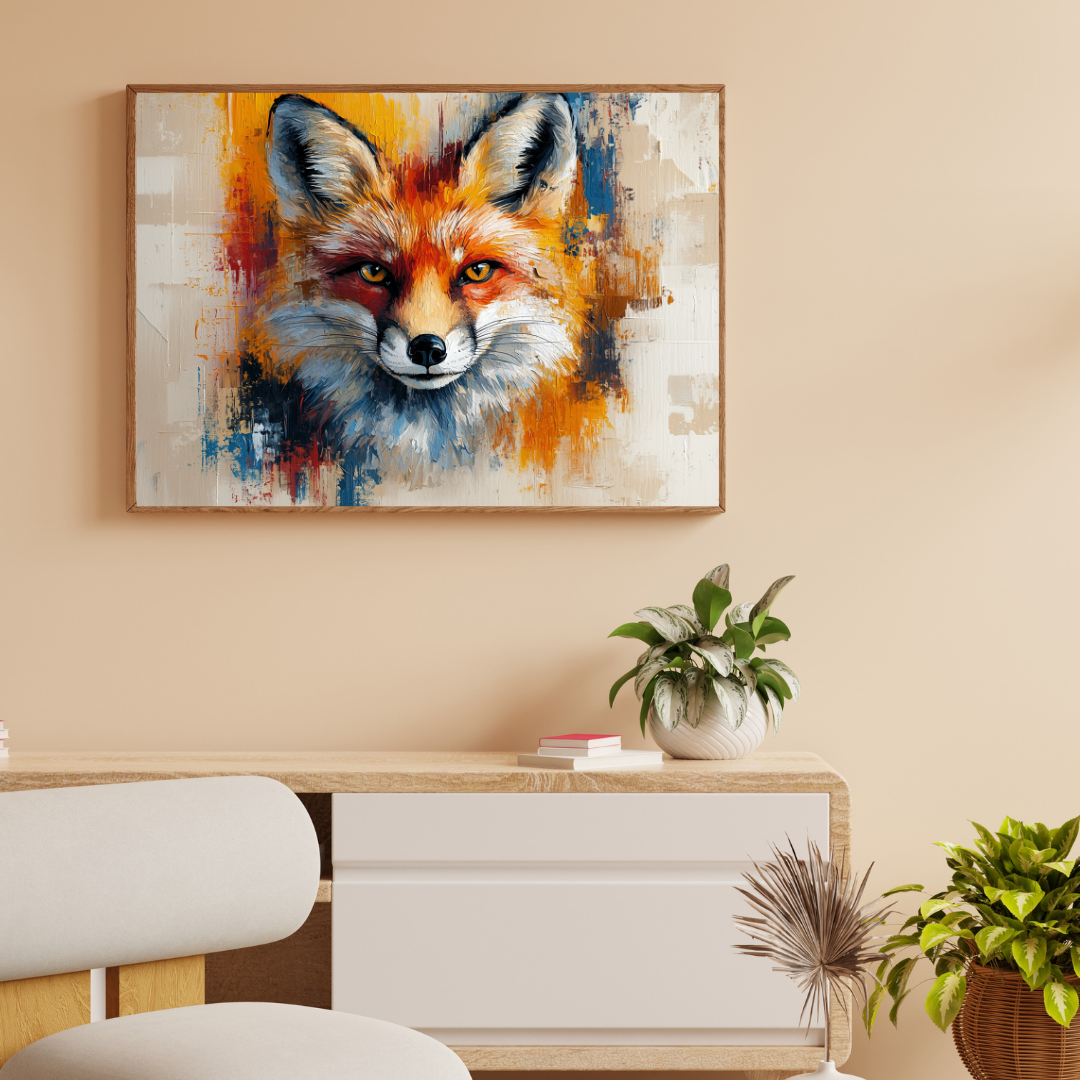Aquarell-Fuchs-Leinwanddruck