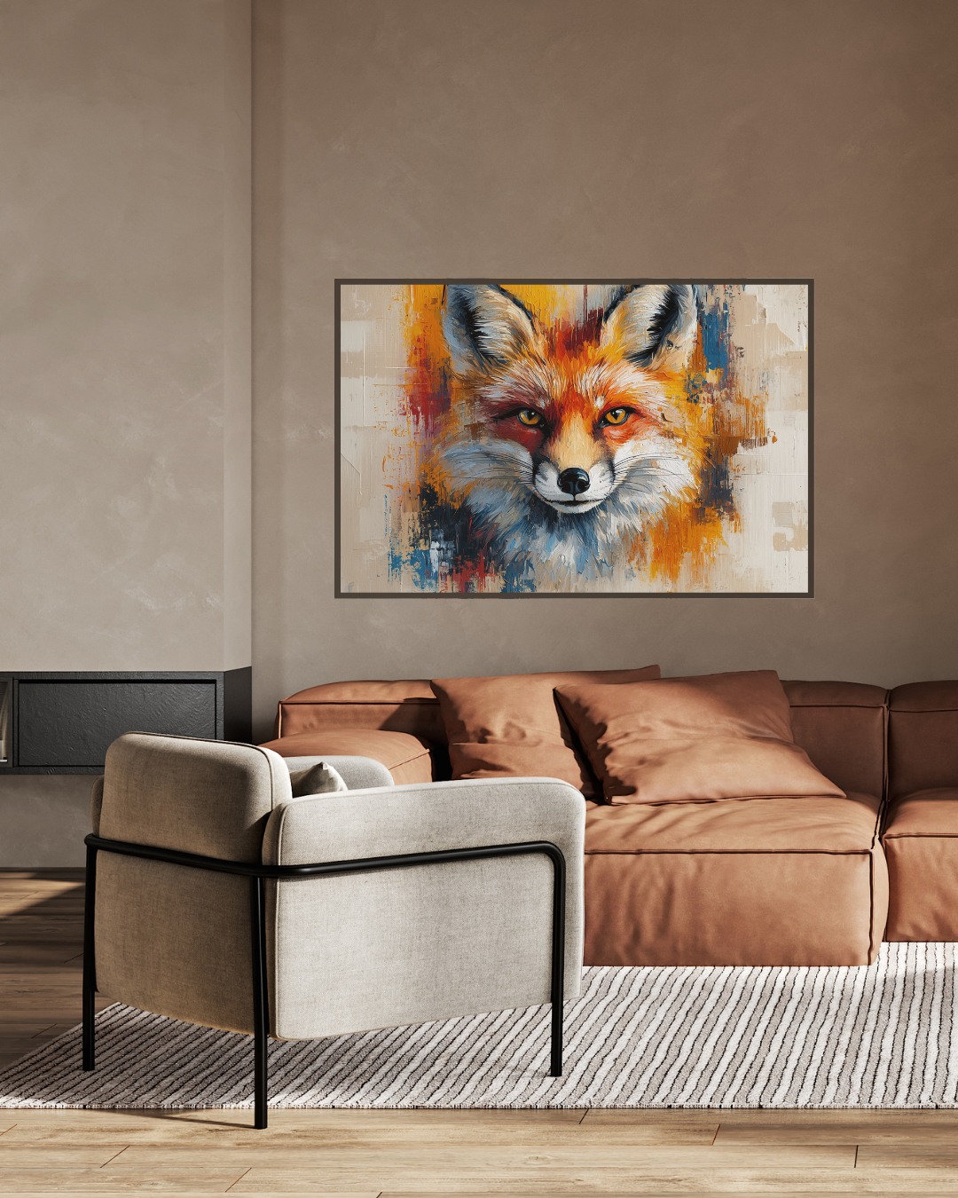 Aquarell-Fuchs-Leinwanddruck