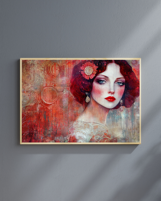 Crimson Elegance Canvas Print