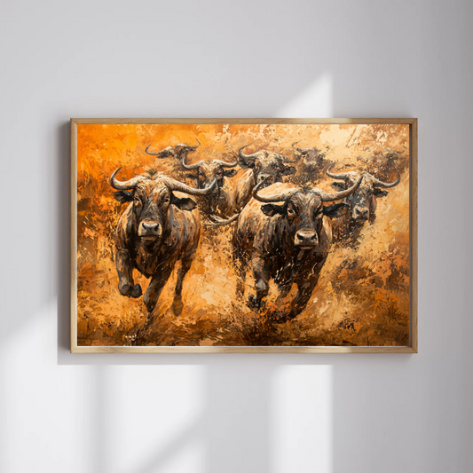 Buffalo Herd Canvas Print