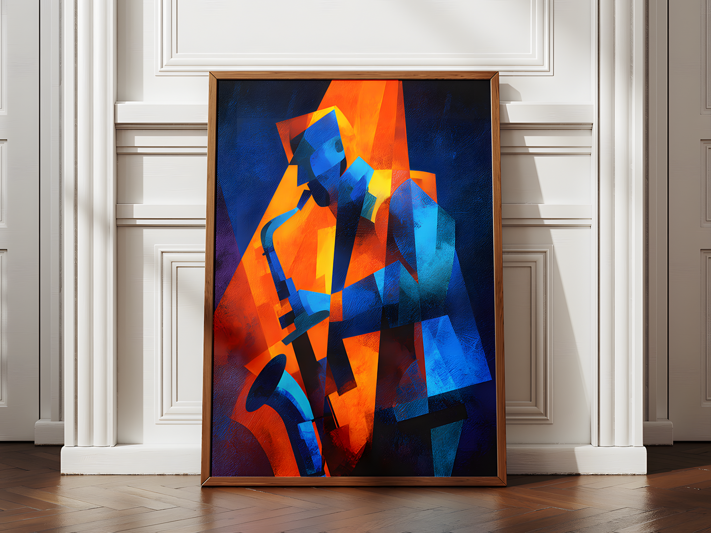 Abstract Saxophone Player