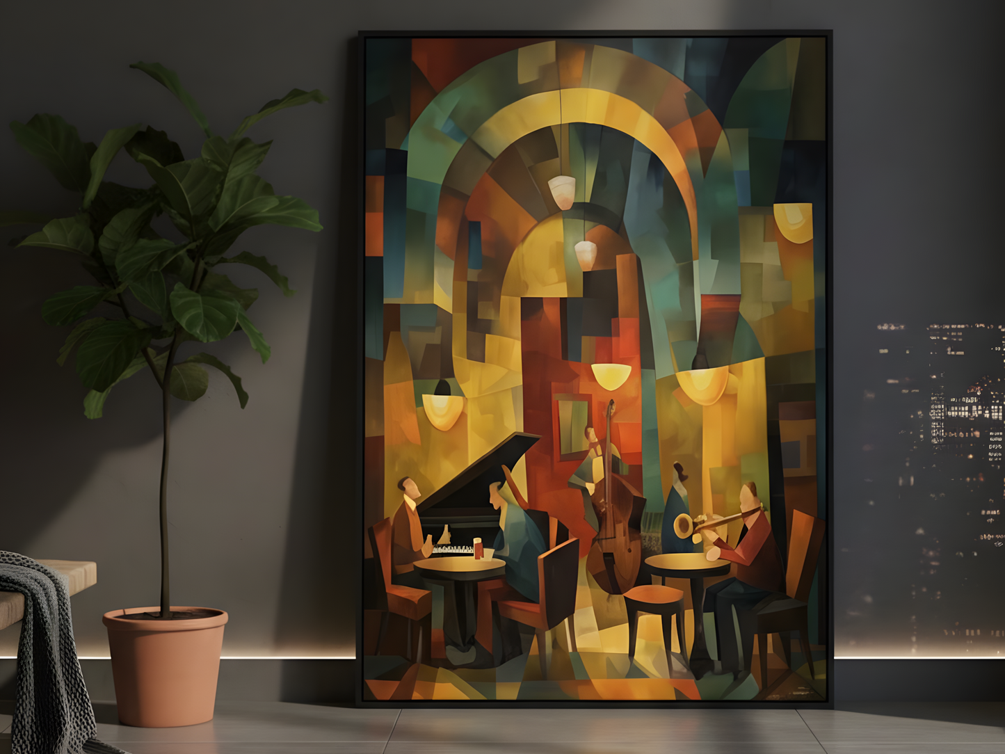 Abendjazz – Abstrakte Musik auf Leinwand